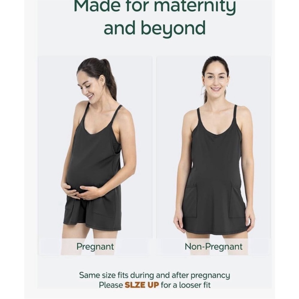 Aulai Women's Maternity and Beyond Romper - Black NWT